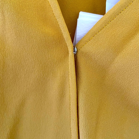 Aritzia Mirabelle Wrap Dress in Golden Yellow - Picture 7 of 10